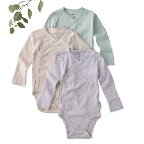 Butterblu STERLING 3-Pack Side Snap Bodysuit Seafoam Newborn