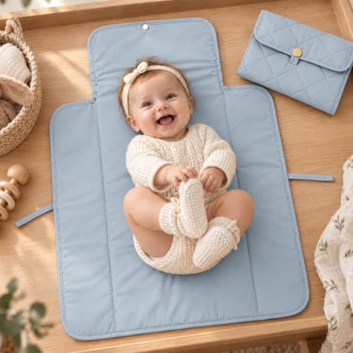 Portable Diaper Changing Pad - Soft and Easy to Clean Mat for Babies | The Perfect Lightweight and Foldable Diaper Changing Mat for Traveling