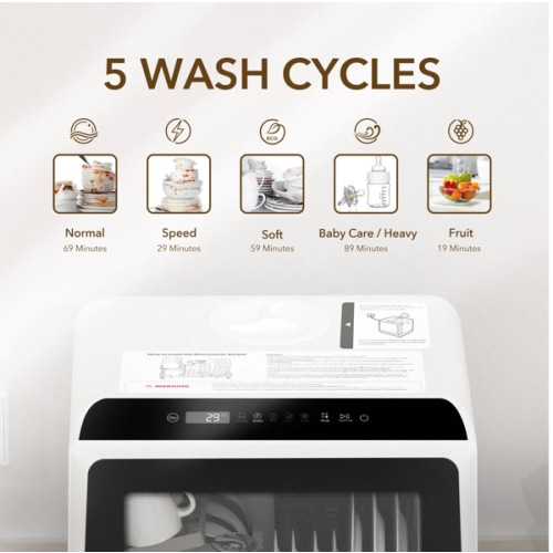 HAVA R01 Compact Countertop Dishwasher with sterilization