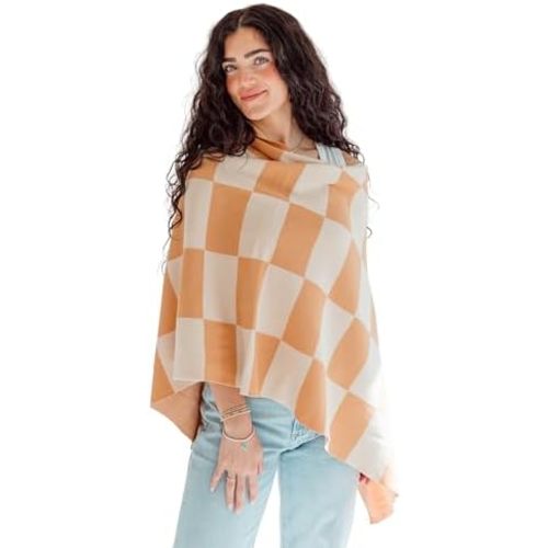Toci Nursing Cover Poncho – Soft Breathable Breastfeeding Cover, 360° Full Coverage, Lightweight Multi-Use Nursing Scarf