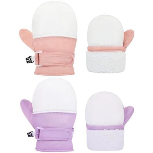 Urban Virgin Infant Baby Toddler Kids Winter Mittnes Lined Fleece Warm Waterproof Ski Snow Gloves For Boys Girls