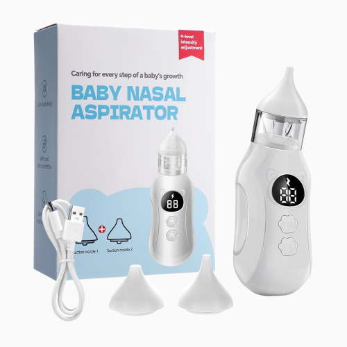 Baby Nasal Aspirator, Electric Nose Sucker for Babies, Toddler Nose Cleaner with 9 Adjustable Suction Levels, Soft & Safe for Delicate Noses