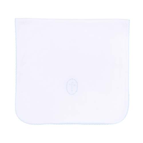 Magnolia Baby Blessed Emb Burp Cloth Light Blue
