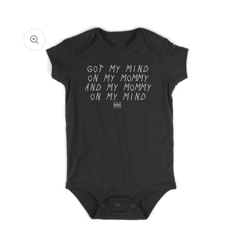 Got My Mind On My Mommy Baby Bodysuit One Piece by Kids Streetwear