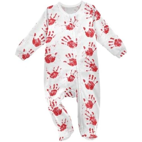SHJI Baby One-Piece Footies Long Sleeve Rompers Pajamas Zip Front Pjs for Boys Girls kids