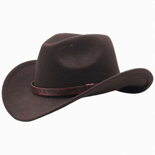Gibobby Toddler Boy Wide Brim Cowboy Hat Unisex UV Protection Ventilated Western Ranch Sun Hat for Kids Outdoor Play(3-8 Years,Coffee)
