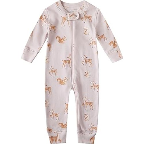 Owlivia Organic Cotton Baby Boy Girl Zip up Sleep 'N Play Pjs, Footless, Long Sleeve