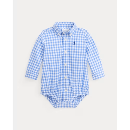 Gingham Cotton Poplin Bodysuit