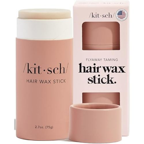 Kitsch Hair Wax Stick for Women & Men - No Residue Hair Finishing Stick for Flyaways, All Day Hold Styling Product for Smoothing Hair Strands, Hair Slick Back Stick, Anti-Frizz and Fly Away Hair Tamer