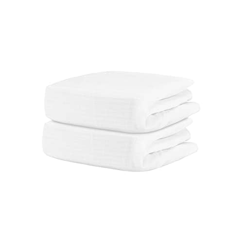 Newton Baby Fitted Single Layer Crib Sheet (2-Pack) - Ultra Breathable and Soft, Organic Cotton, Fits All Standard Cribs, Plain White