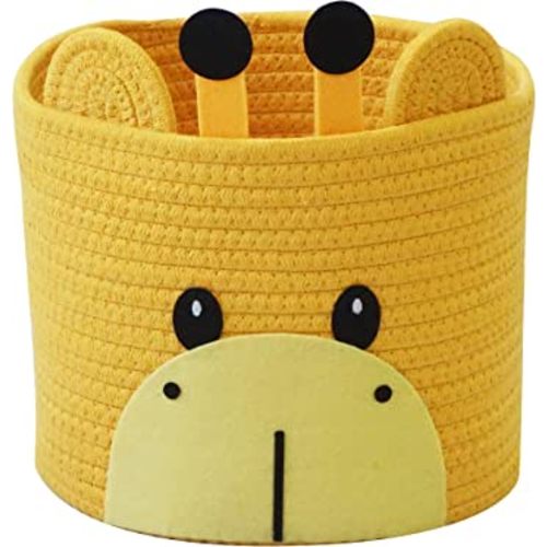 T&T Homewares Small Giraffe Baskets for Baby Diaper Organizer, Nursery Storage Room Decor, Kids Room Organizer, Cat Dog Toy Storage