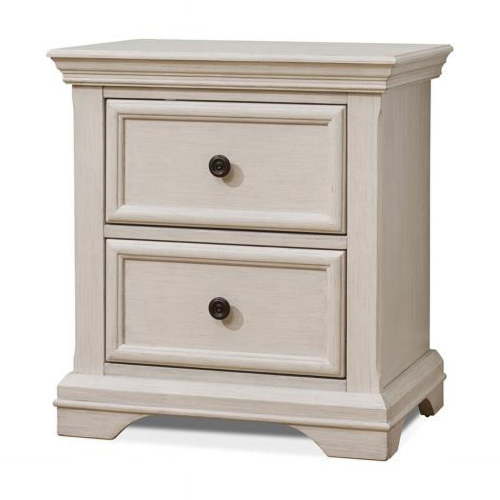 Sorelle Furniture Portofino Wood Nightstand for Baby in Brushed Ivory