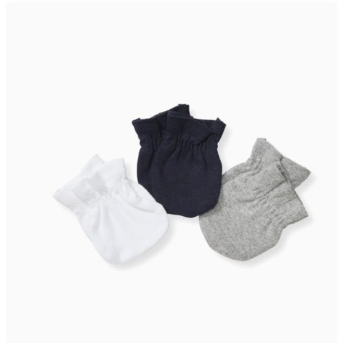 Organic Cotton Baby Mittens 3 Pack - Midnight