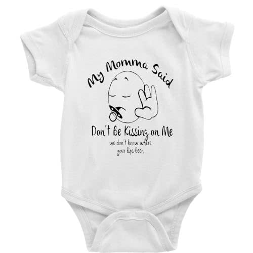 GKrepps My Momma Said Don't Be Kissing On Me Long Sleeve Baby Girls'One-Piece Rompers