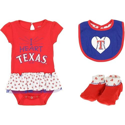 Outerstuff MLB Newborn Girls Play with Heart 2pack Creeper Set