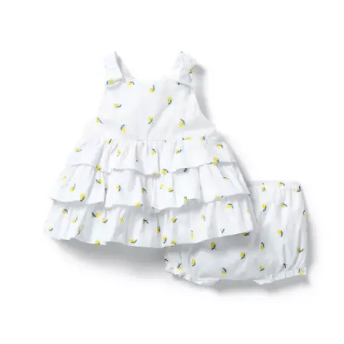 Baby White Lemon Baby Lemon Ruffle Matching Set by Janie and Jack