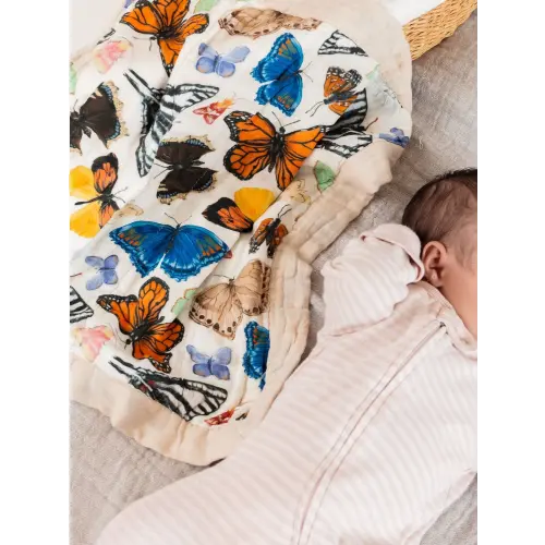 Flutter Friends Butterfly Baby Lovey Muslin Blanket - 1canoe2