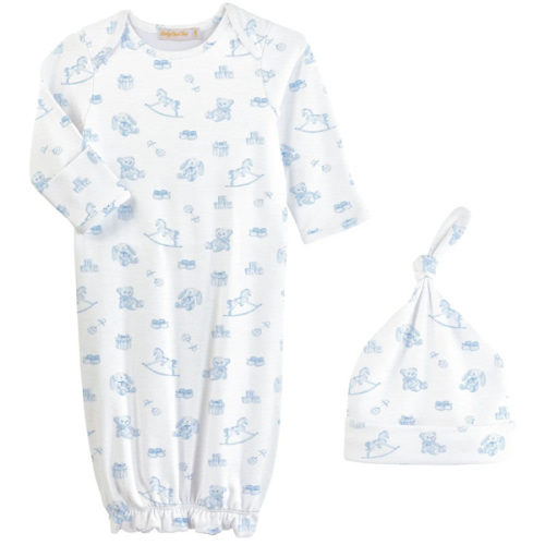 Tiny Baby Toys - Boy Gown and Hat Set | Posh Tots Children's Boutique