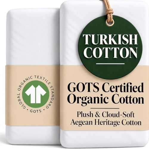 – Plush & Cloud Soft 2-Pack GOTS 100% Organic Cotton Bassinet Sheets for Halo BassiNest Swivel Sleeper & 4moms mamaRoo Sleep – Luxury Turkish Cotton Fitted Sheets for Baby Boys & Girls