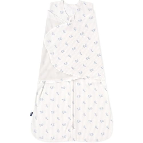 HALO 100% Cotton Sleepsack Swaddle, 3-Way Adjustable Wearable Blanket, TOG 1.5, Floral Vintage Stripe, Small, 3-6 Months