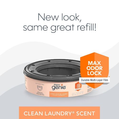 Diaper Genie Diaper Disposal Pail System Refill - Clean Laundry - 3 Pack