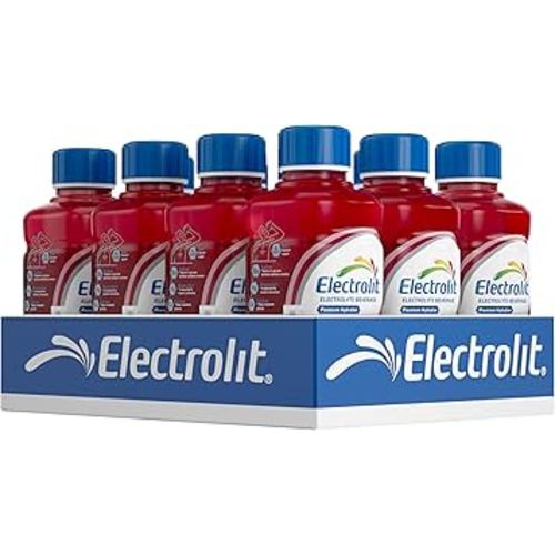 Electrolit, Electrolyte Beverage, Fruit Punch, 21 Fl Oz bottle (Pack of 12)