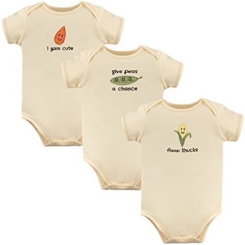 Touched by Nature Baby Boys' Organic Cotton Bodysuits Bodysuit, 3 Pack