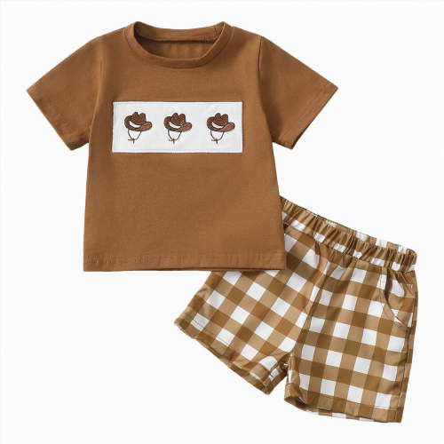 Toddler Clothes for Boys Baby Boy Set Kids Spring Summer Embroidery Printed Sleeveless Sports 12 18 24 Month 3T 4T 5T Tee & Shorts Suits 2 Piece
