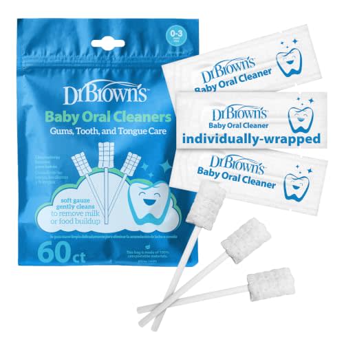 Dr. Brown's Baby Oral Cleaners, 0m+, 60 Count