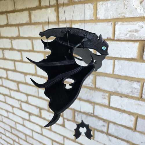 Flying Black Bat Mobile – DIY Kit or Ready-to-Hang Display