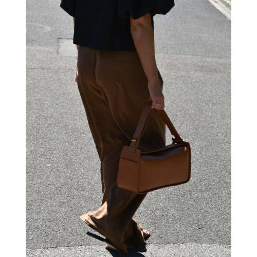 Saddle Tan Pram Bag | Stylish Vegan Leather Baby Bag by RHEA