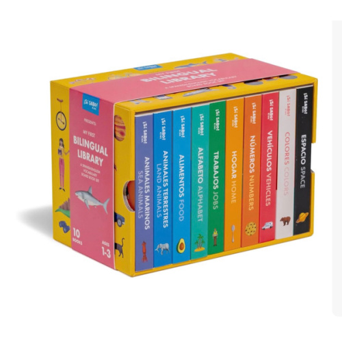 My First Bilingual Library: A Spanish-English Vocabulary Board Book Set of Colors, Numbers, Animals, ABCs, and More (Si Sabo Kids)