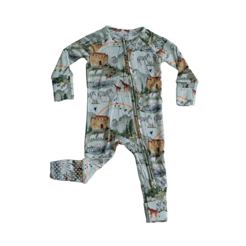Tiny Revival Baby Zipper Pajamas Sleepers–Hypoallergenic, Newborn to Toddler, Tencel Modal, Soft–Bible Clothing