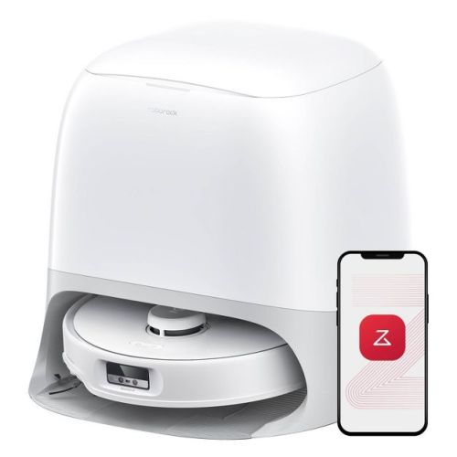 Roborock Qrevo Curv Robotic Vacuum and Mop 6.5" Path White: Multi-Surface, Electric, Tangle-Free, Automatic Height Adjustment, 2.5L Capacity