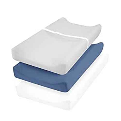 Amazon.com: david's Kids 3 Pack Changing Pad Cover Set, Ultra Soft Breathable Cozy Microfiber Diaper Change Table Sheets for Baby Boys Girls Netural, Fit Most Changing Pads, White & Light Grey & Navy Blue : Baby