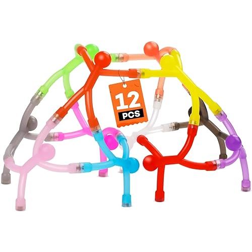 12Pcs Magnetic Toys,Colourful Travel Magnetic Men,Fridge Magnets for Boys and Girls,Whiteboard,Easter,Refrigerator,Office
