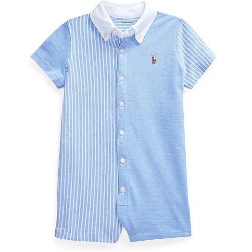 Ralph Lauren Baby Boy Cotton Pinstripe Shortalls (6 Months)