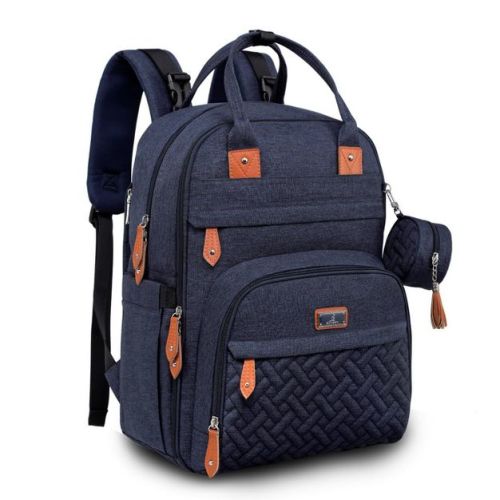 BabbleRoo Diaper Bag Backpack Stylish Hands-Free Baby Bag with Changing Pad, Stroller Straps & Water-Resistant