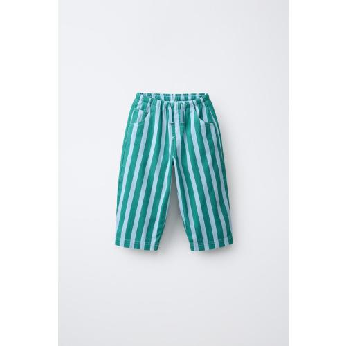 STRIPED COTTON LINEN PANTS - Multicolored | ZARA United States