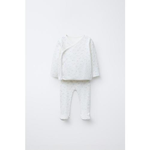 T-SHIRT AND LEGGINGS SET WITH DOTS - Light blue | ZARA United States