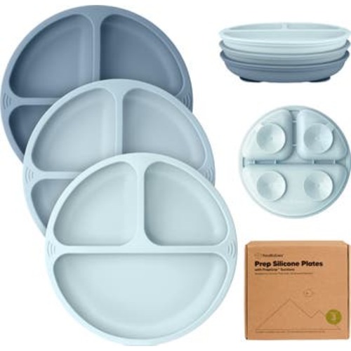 3-Pack Prep Silicone Suction Plates