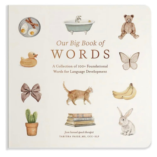 Our Big Book of First Words: A Collection of 100+ Foundational Words for Language Development (Tabitha Paige Children's Book Series)