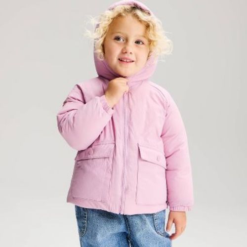 Baby Girls' Crinkle Heavy Weight Jacket - Cat & Jack™ Mauve 12M