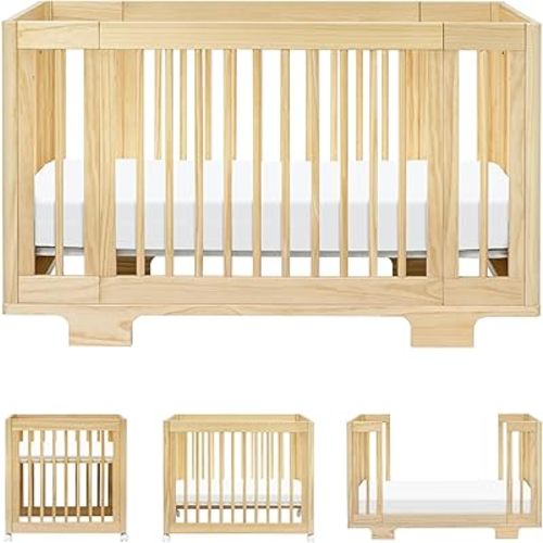 Babyletto Yuzu 8-in-1 Convertible All-Stages Crib - Conversion Kits for Bassinet, Midi Baby Crib to Toddler Bed, Daybed, Full-Size Crib & Baby Bed - Portable & Adjustable - GREENGUARD Gold Certified