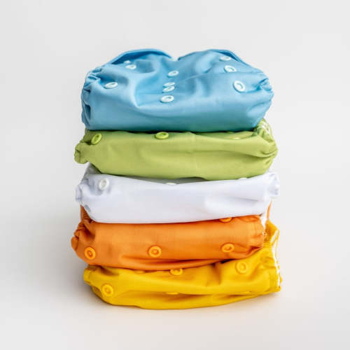 Play Solids - Essentials Pocket Diapers - Cloth Diaper Value Bundle - 5 Pack