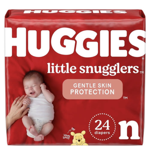 Huggies Size Newborn Diapers, Little Snugglers Baby Diapers, Size Newborn (up to 10 lbs), 84 Count, Packaging May Vary