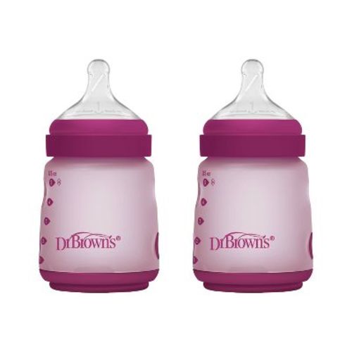 Dr. Brown's Silicone Baby Bottles - Pink - 5 fl oz/2pk