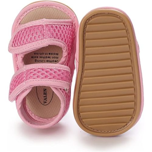 E-FAK Baby Boys Girls Summer Sandals Outdoor Beach Anti-Slip Rubber Soft Sole Newborn Toddler First Walker Shoes 0-18 Months