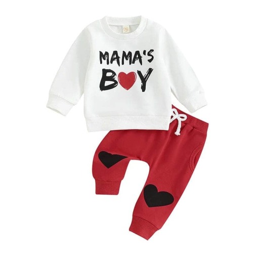 Little Mama's Boy Heart 2-Piece Outfit Set – The Trendy Toddlers