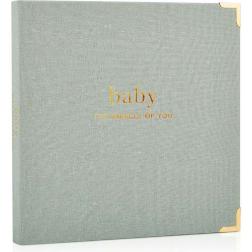 Keepsake Baby Memory Book for Boys and Girls, Sage Green - ZICOTO Books | Maisonette